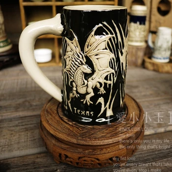 2016 New Arrival Ceramic German Beer Mug The Black Dragon King Hand Painted Mugs Embossed Pattern Coffee Cup 15*15cm
2016 New Arrival Ceramic German Beer Mug The Black Dragon King Hand Painted Mugs Embossed Pattern Coffee Cup 15*15cm