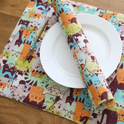 Kitchen Towel Cotton and Linen Colorful Cartoon Cat Pattern Table Mat Napkin Textile Kitchen Towel Tea Pad Table Cloth
Kitchen Towel Cotton and Linen Colorful Cartoon Cat Pattern Table Mat Napkin Textile Kitchen Towel Tea Pad Table Cloth