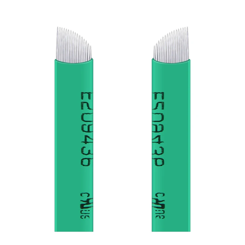 Microblading Needle For Manual Pens Green 0.16mm LAMINA flex 12/14 pin Permanent Makeup Eyebrow Tattoo lips 3D Embroidery Blade
Microblading Needle For Manual Pens Green 0.16mm LAMINA flex 12/14 pin Permanent Makeup Eyebrow Tattoo lips 3D Embroidery Blade