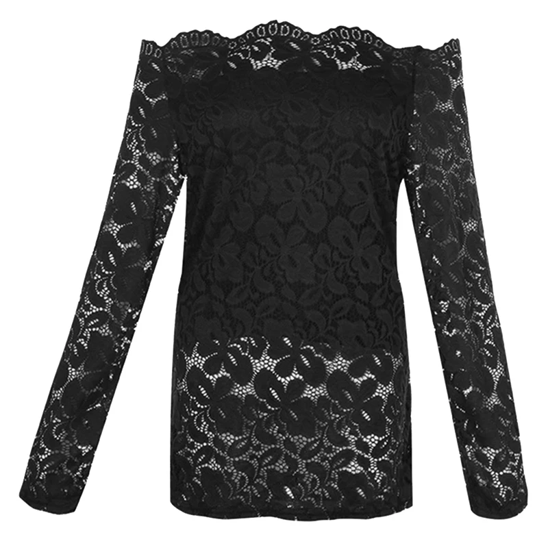 Litthing Fashion Women Off Shoulder Lace Blouses Sexy Ladies Solid Black White Top Long Sleeve Casual Blouse Shirt Plus Size 5XL
Litthing Fashion Women Off Shoulder Lace Blouses Sexy Ladies Solid Black White Top Long Sleeve Casual Blouse Shirt Plus Size 5XL