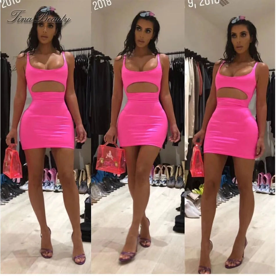 Kim Kardashian Satin Dress