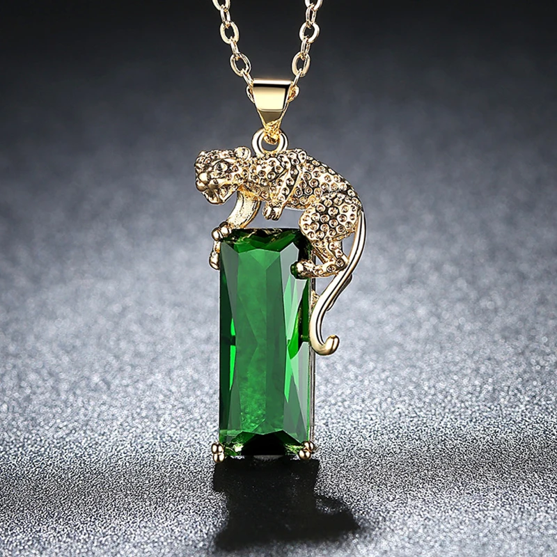 2018 New Arrival Gold Leopard Pendants Necklace For Women Girls Charm Green Crystal Panther Animal Necklace Copper Jewelry
2018 New Arrival Gold Leopard Pendants Necklace For Women Girls Charm Green Crystal Panther Animal Necklace Copper Jewelry