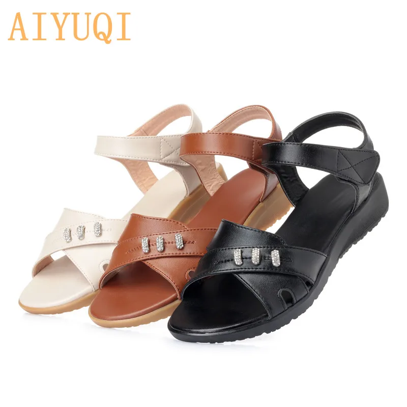 AIYUQI women flat sandals footwear women 2019 summer new female sandals microfiber leather,women sandals plus size mother shoes
AIYUQI women flat sandals footwear women 2019 summer new female sandals microfiber leather,women sandals plus size mother shoes