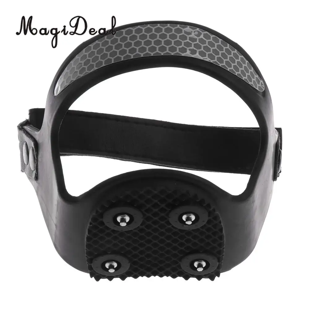 MagiDeal Strap-On Heel Traction Cleats Grips Ice Snow Crampons Anti Slip Grippers, Easily Attaches Over Heel of Shoe/Boot