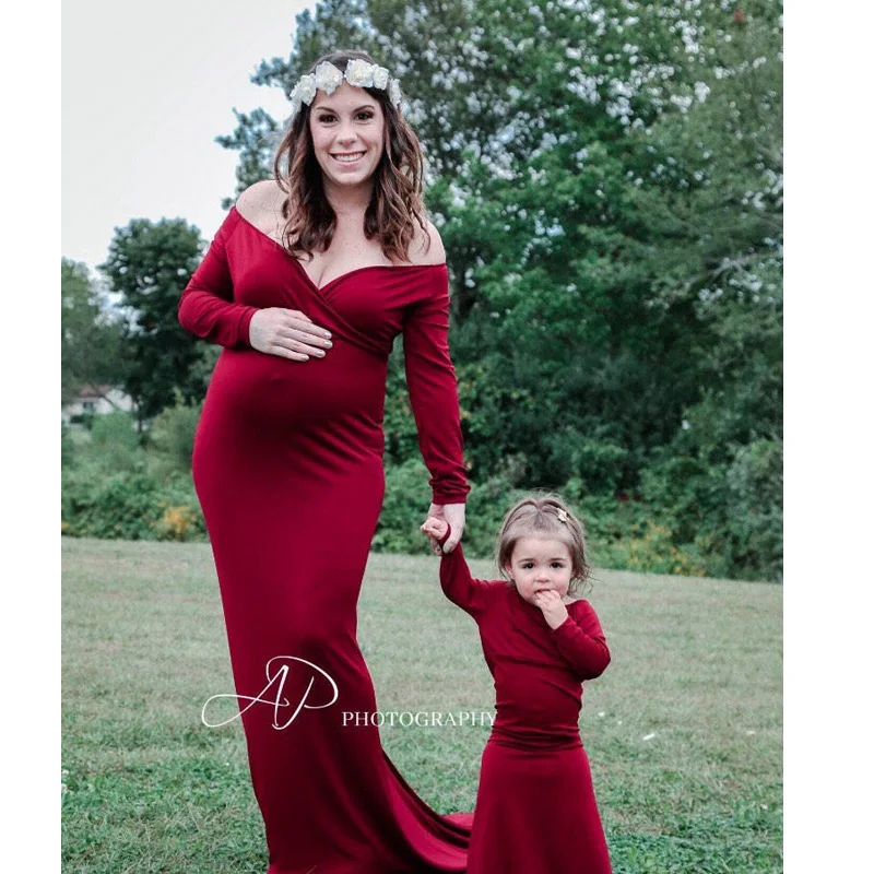 Women Maternity Dresses Shoulderless Pregnancy Wedding Dresses Long-sleeved Mop Dresses Formal Strapless Dresses Photo Props
Women Maternity Dresses Shoulderless Pregnancy Wedding Dresses Long-sleeved Mop Dresses Formal Strapless Dresses Photo Props