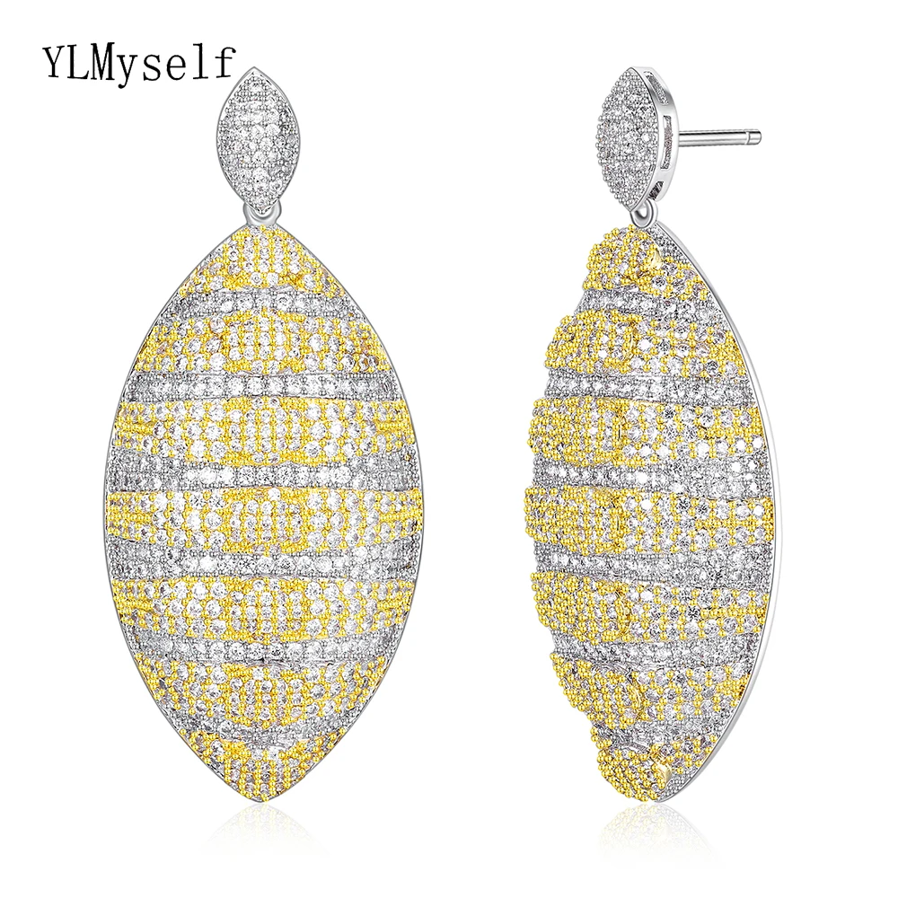 Charming Large drop earring brass jewelry gold color 2 tone jewellery for party crystal big dangle earrings
Charming Large drop earring brass jewelry gold color 2 tone jewellery for party crystal big dangle earrings