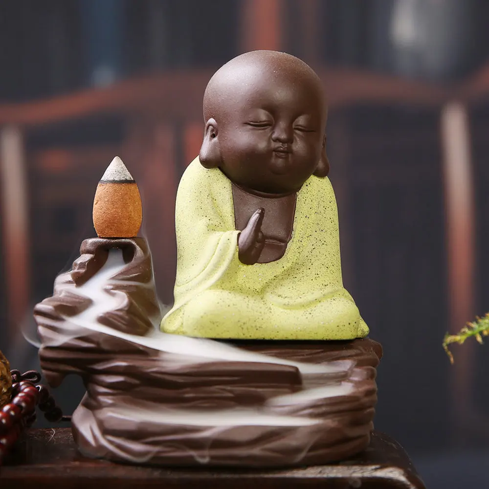 Home Decor Creative Little Monk Ceramic Smoke Backflow Incense Burner Holder+10 Cones
Home Decor Creative Little Monk Ceramic Smoke Backflow Incense Burner Holder+10 Cones