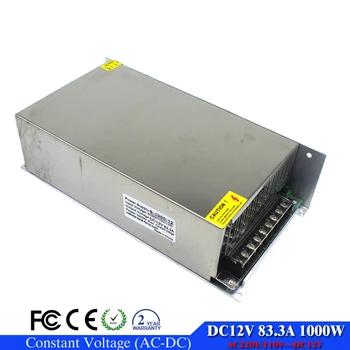 High Power 1000W 12V 83.3A Single Output Switching power supply Transformers AC110V 220V TO DC12V SMPS for LED Strip lighting
High Power 1000W 12V 83.3A Single Output Switching power supply Transformers AC110V 220V TO DC12V SMPS for LED Strip lighting