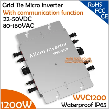 1200W grid tie micro inverter with communication, 22-50V DC to AC 80-160V waterproof micro inverter for 36V 1200W PV system
1200W grid tie micro inverter with communication, 22-50V DC to AC 80-160V waterproof micro inverter for 36V 1200W PV system