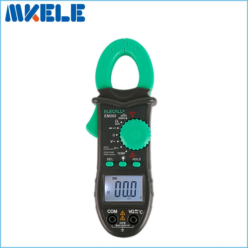 EM202 2000 Count AC/DC Voltage Current Clamp Digital Clamp Meter with Resistance Frequency And Temperature Measurment
EM202 2000 Count AC/DC Voltage Current Clamp Digital Clamp Meter with Resistance Frequency And Temperature Measurment