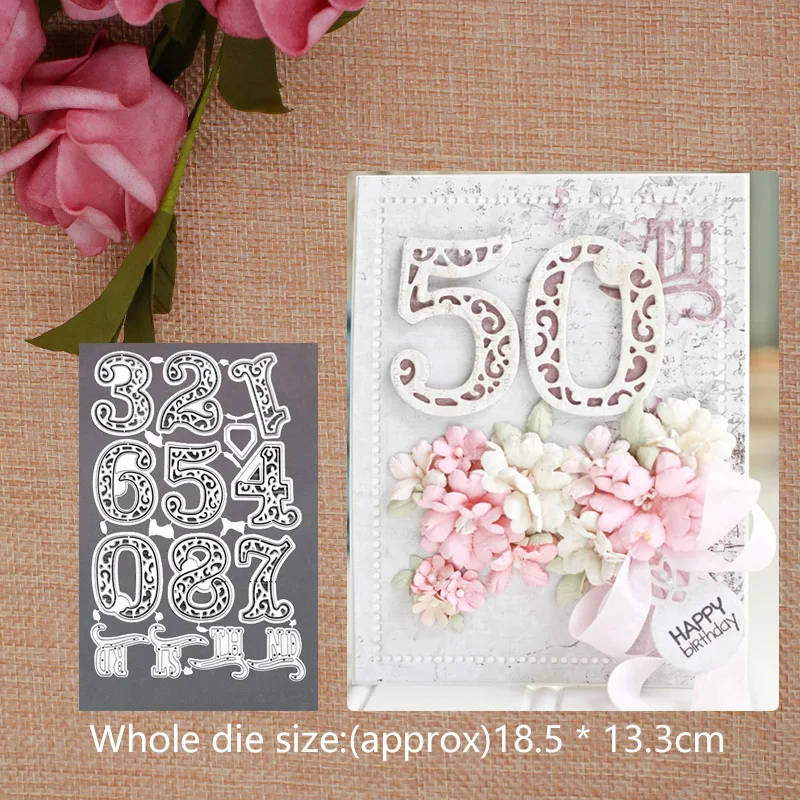 Arabic numerals Metal Cutting Dies Scrapbooking Paper Craft Album Card Punch Knife Art Cutter Die 18.5*13.3CM
Arabic numerals Metal Cutting Dies Scrapbooking Paper Craft Album Card Punch Knife Art Cutter Die 18.5*13.3CM