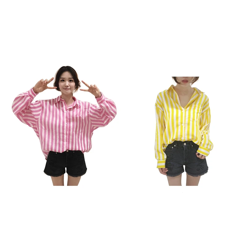 Hot 2019 Women Spring Fashion All-match Loose Concise Striped Lapel Collar Long Sleeve Botton Dot Shirts
Hot 2019 Women Spring Fashion All-match Loose Concise Striped Lapel Collar Long Sleeve Botton Dot Shirts