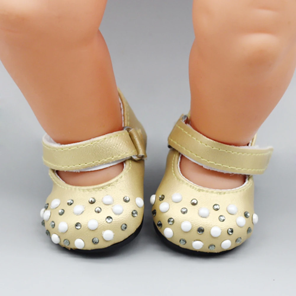 1 пара золотых туфель для кукол обувь с бантом девочек 18 дюймов кукольные ботинки