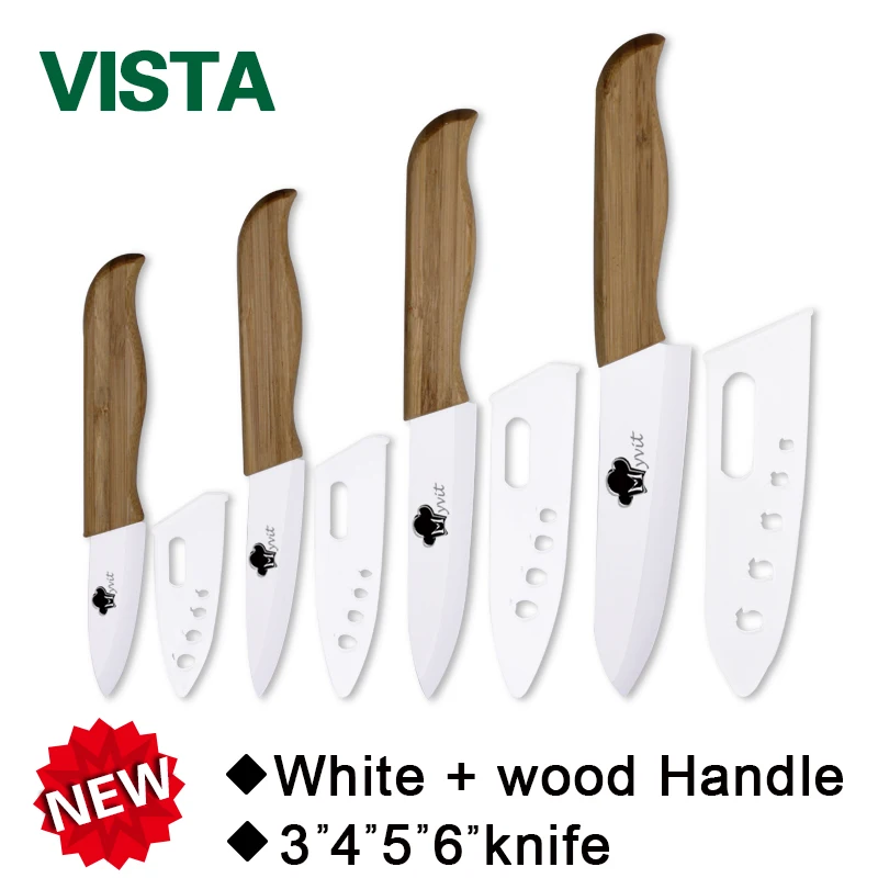 

Ceramiczne noże zestaw 3 "4" 5 "6" bambus uchwyt biały ostrze noże kuchenne zestaw 3" 4 "5" 6 "cal noże kuchenne + pokrywa