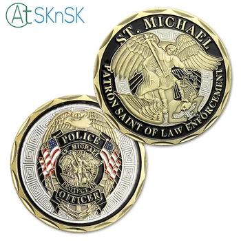 5pcs New arrived Police Officer ST Michael Patron Saint of Law Enforcement Challenge Coin,Bronze Plated Coin,United State Coin 
5pcs New arrived Police Officer ST Michael Patron Saint of Law Enforcement Challenge Coin,Bronze Plated Coin,United State Coin