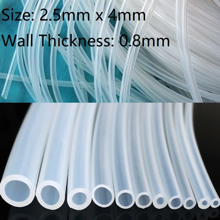 Transparent ID 2.5mm x 4mm OD Silicone Tubing Food Grade Flexible Drink Hose Pipe Temperature Resistance Nontoxic Environmental
Transparent ID 2.5mm x 4mm OD Silicone Tubing Food Grade Flexible Drink Hose Pipe Temperature Resistance Nontoxic Environmental