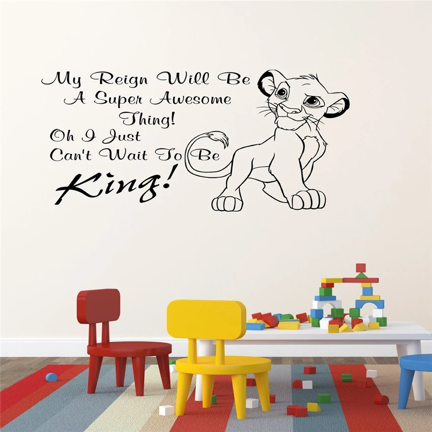2018 new Lion King Simba Childrens Bedroom Wall Sticker Wall Art Decal Home Decor Removable Wall Vinyl Sticker D185
2018 new Lion King Simba Childrens Bedroom Wall Sticker Wall Art Decal Home Decor Removable Wall Vinyl Sticker D185