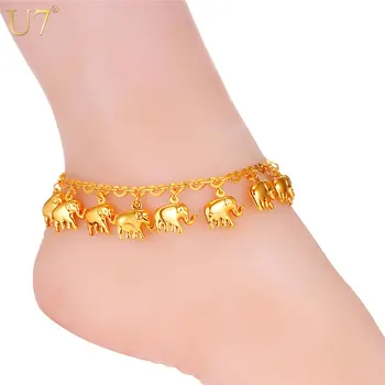 U7 Little Elephant Anklet For Women Gift Silver/Gold Color Wholesale Cute Animal Summer Jewelry Foot Anklet A319
U7 Little Elephant Anklet For Women Gift Silver/Gold Color Wholesale Cute Animal Summer Jewelry Foot Anklet A319