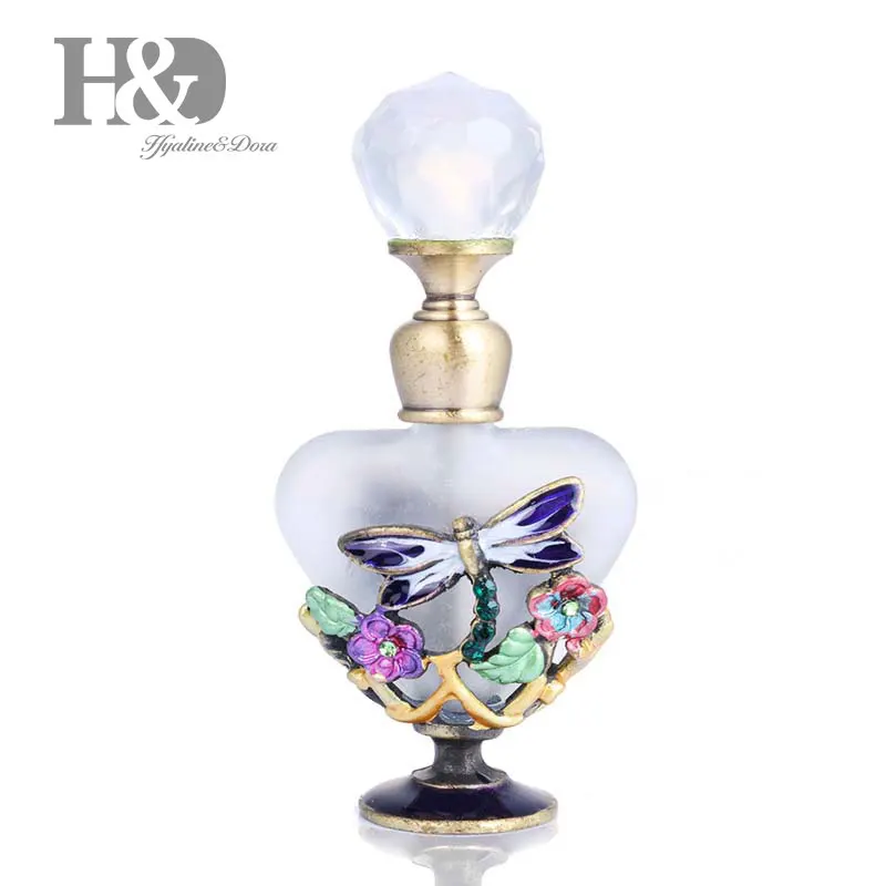 H&D Heart Shape Enameled Empty Refillable 5ML Perfume Bottle Colorful Dragonfly Flower Crystal Cosmetic Container Gifts for Lady
H&D Heart Shape Enameled Empty Refillable 5ML Perfume Bottle Colorful Dragonfly Flower Crystal Cosmetic Container Gifts for Lady