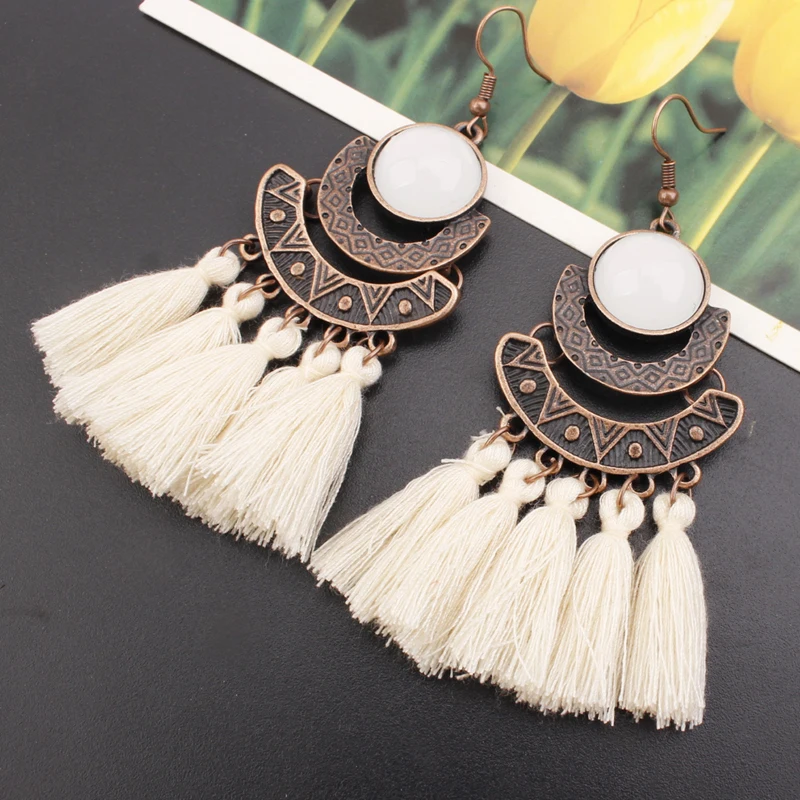 Bohemian Crystal Tassel Drop Earrings for Women Female Fashion Ethnic Long Red Black Fringe Dangle Earring 2019 Jewelry
Bohemian Crystal Tassel Drop Earrings for Women Female Fashion Ethnic Long Red Black Fringe Dangle Earring 2019 Jewelry