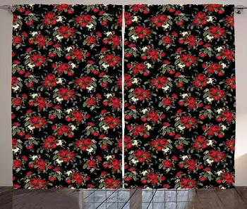 Red and Black Curtains Shabby Chic Garden Farm Flowers Leaves Roses and Violets Design Living Room Bedroom Window Drapes
Red and Black Curtains Shabby Chic Garden Farm Flowers Leaves Roses and Violets Design Living Room Bedroom Window Drapes