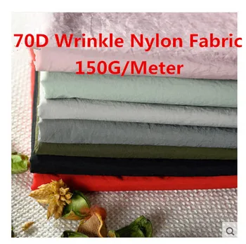 70D Water Resistant Wrinkle Nylon Fabric High Density Light Warm Down Jacket fabric 150cm Width 2 Yard 150g/meter
70D Water Resistant Wrinkle Nylon Fabric High Density Light Warm Down Jacket fabric 150cm Width 2 Yard 150g/meter