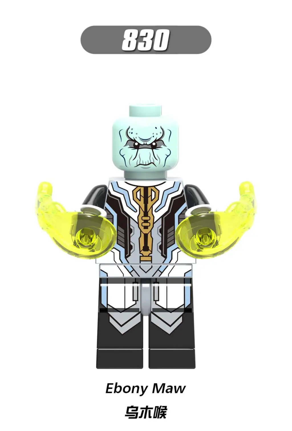 XH830 Legoings Marvel Avengers 3 Infinity War Super Heroes Ebony Maw Action Doll Building Blocks Toy for Kids Legoing 76108 Gift
XH830 Legoings Marvel Avengers 3 Infinity War Super Heroes Ebony Maw Action Doll Building Blocks Toy for Kids Legoing 76108 Gift