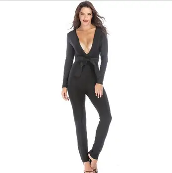 top quality sexy low bosom v-neck full celebrity black party full length vintage bodycon pub women bandage jumpsuits wholesale
top quality sexy low bosom v-neck full celebrity black party full length vintage bodycon pub women bandage jumpsuits wholesale