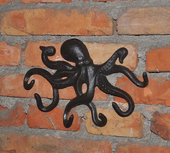 Rustic Octopodidae Wall Rack Hook Holder ,Cast Iron Octopus Hook 10 inch - Decorative Hook - Sealife Metal Wall Hook
Rustic Octopodidae Wall Rack Hook Holder ,Cast Iron Octopus Hook 10 inch - Decorative Hook - Sealife Metal Wall Hook