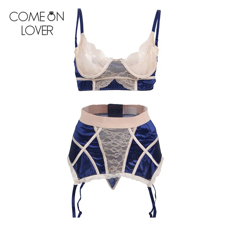 Large size XL-6XL bra pad lace bralette garter lingerie set blue sexy-underwear-women 3 pieces lenceria mujer bra set RE80186
Large size XL-6XL bra pad lace bralette garter lingerie set blue sexy-underwear-women 3 pieces lenceria mujer bra set RE80186