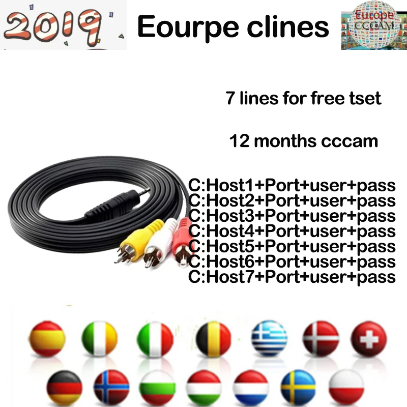 Newest 2019 Cccam cline satellite tv receiver via USB wifi 1 year spain used for Gtmedia freesat V7S V8 7 lines CCcam
Newest 2019 Cccam cline satellite tv receiver via USB wifi 1 year spain used for Gtmedia freesat V7S V8 7 lines CCcam