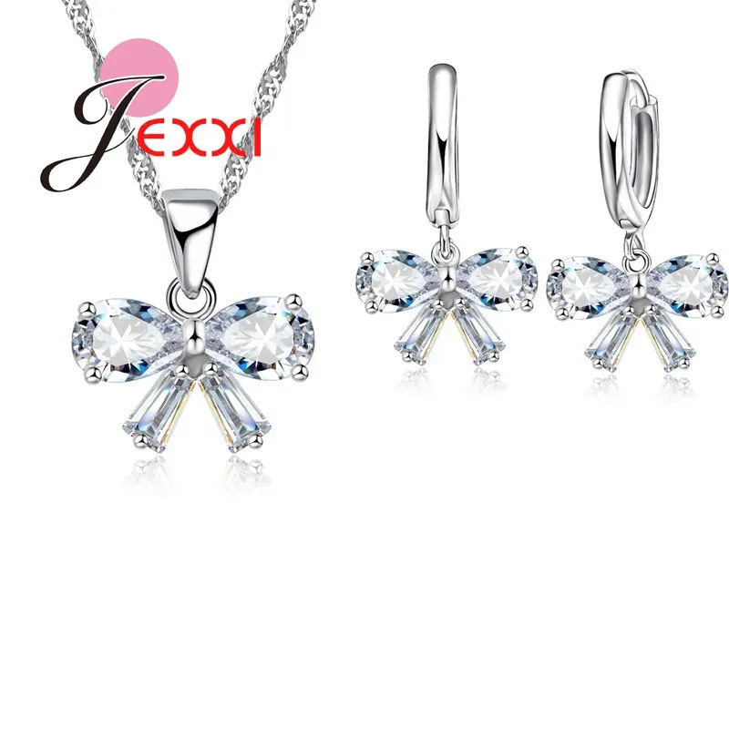 European Style Cute Jewelry Set For Girls Gift 925 Sterling Silver Needle Cubic Zircon Crystal Necklace Earrings Jewelry Set New
European Style Cute Jewelry Set For Girls Gift 925 Sterling Silver Needle Cubic Zircon Crystal Necklace Earrings Jewelry Set New