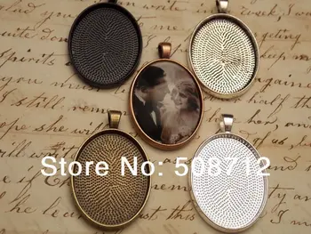 Free Ship!!! 50pcs 22x30mm Oval Pendant Tray Settings - Oval Glass Tile Blank Bezels - 5 Colors to Choose
Free Ship!!! 50pcs 22x30mm Oval Pendant Tray Settings - Oval Glass Tile Blank Bezels - 5 Colors to Choose
