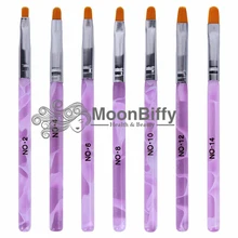 MOONBIFFY ногтей Книги по искусству ручки кисть ногтей гелем Кисти УФ лака для ногтей Живопись Рисунок кисти набор инструментов(China)
