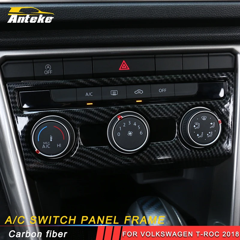 ANTEKE Auto Car-styling A/C switch panel frame trim Stickers Covers Interior Accessories For Volkswagen T-ROC 2018
ANTEKE Auto Car-styling A/C switch panel frame trim Stickers Covers Interior Accessories For Volkswagen T-ROC 2018