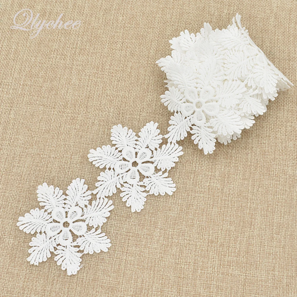 Lychee 2 Yards White Hollow Snowflake Lace Embroidered Ribbon For Wedding Dress Garment Handmade Sewing Cloth Band
Lychee 2 Yards White Hollow Snowflake Lace Embroidered Ribbon For Wedding Dress Garment Handmade Sewing Cloth Band