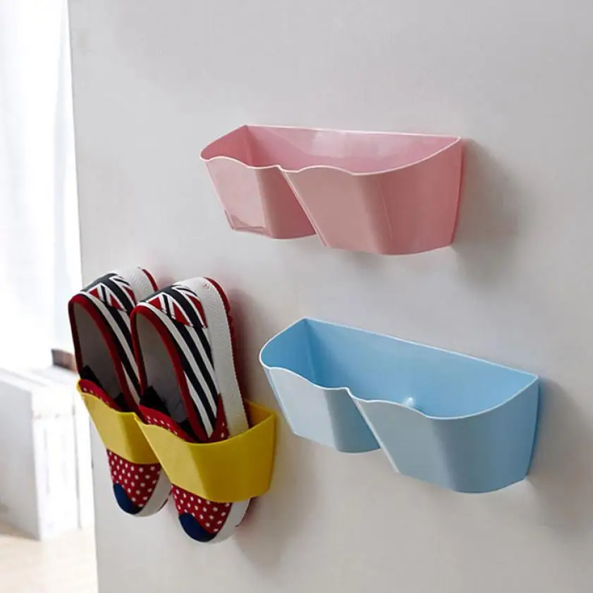 Image 1 PC New Creative Plastic Shoe Shelf Stand Cabinet Display Shelf Organizer Wall Rack High Quality