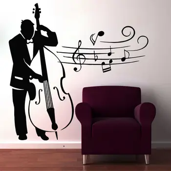 Wall Decal Music Contrabass Musician Cafe Relax Vinyl Sticker Home Decor for Window Furniture Pattern Single-piece Package XUPC
Wall Decal Music Contrabass Musician Cafe Relax Vinyl Sticker Home Decor for Window Furniture Pattern Single-piece Package XUPC