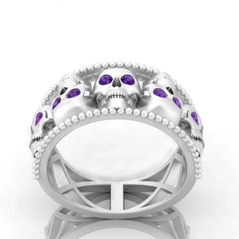 2018 New Creative Hollow Skull Ring for Women Black/Red/Purple Zircon Ring European Punk Women Party Jewelry Size 5-10 Ring
2018 New Creative Hollow Skull Ring for Women Black/Red/Purple Zircon Ring European Punk Women Party Jewelry Size 5-10 Ring