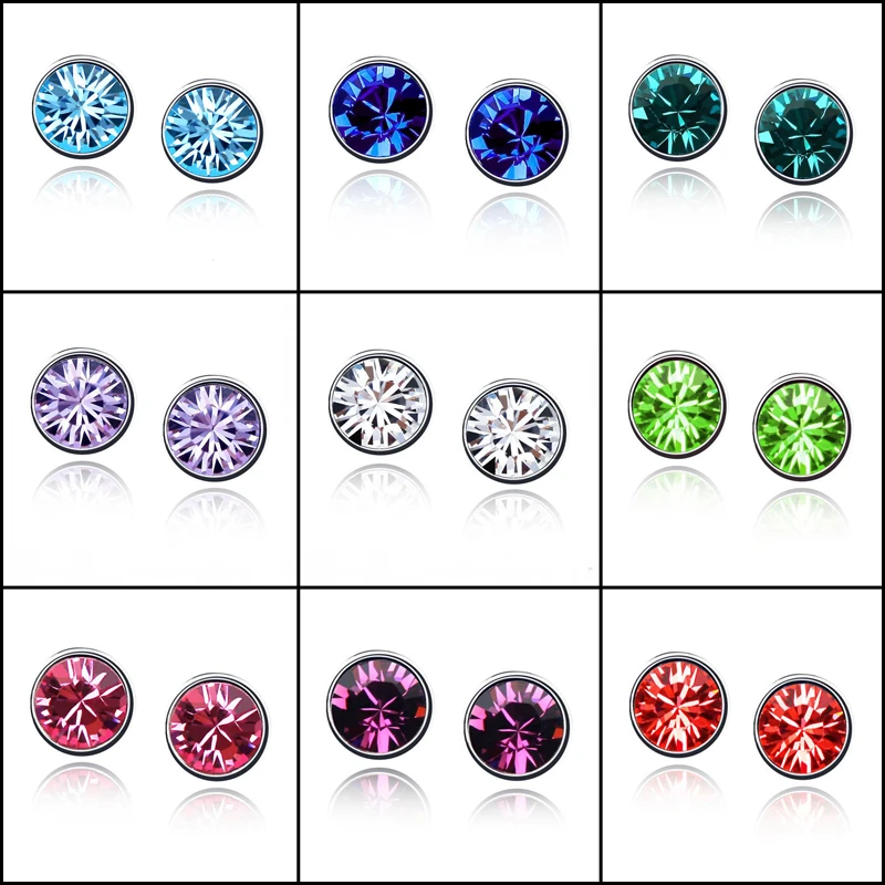 12 Colors Hot Sale Round Earrings for Girls Friends Colorful Crystal Stud Earrings Charm Rhinestone Fashion Women Jewelry Gifts 
12 Colors Hot Sale Round Earrings for Girls Friends Colorful Crystal Stud Earrings Charm Rhinestone Fashion Women Jewelry Gifts