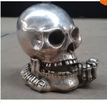 Wholesale HANDWORK SILVER COPPER collectable white copper skull framework statue high: 13cm Garden
Wholesale HANDWORK SILVER COPPER collectable white copper skull framework statue high: 13cm Garden