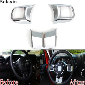 3 Pcs High Quality Bolaxin Steering Wheel Decorative Cover Trim ABS Chrome Frame For Jeep Wrangler& Compass & Patriot2011-2017
3 Pcs High Quality Bolaxin Steering Wheel Decorative Cover Trim ABS Chrome Frame For Jeep Wrangler& Compass & Patriot2011-2017