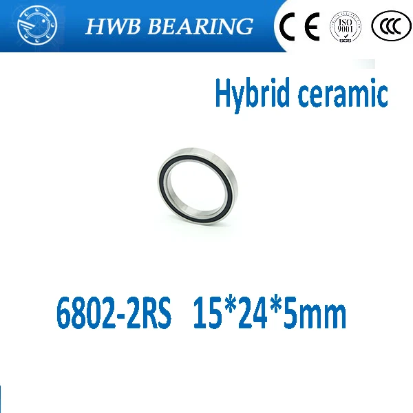 Free shipping 6802-2RS bearing steel hybrid ceramic deep groove ball bearing 15x24x5mm 6802 2RS 6802RS
Free shipping 6802-2RS bearing steel hybrid ceramic deep groove ball bearing 15x24x5mm 6802 2RS 6802RS