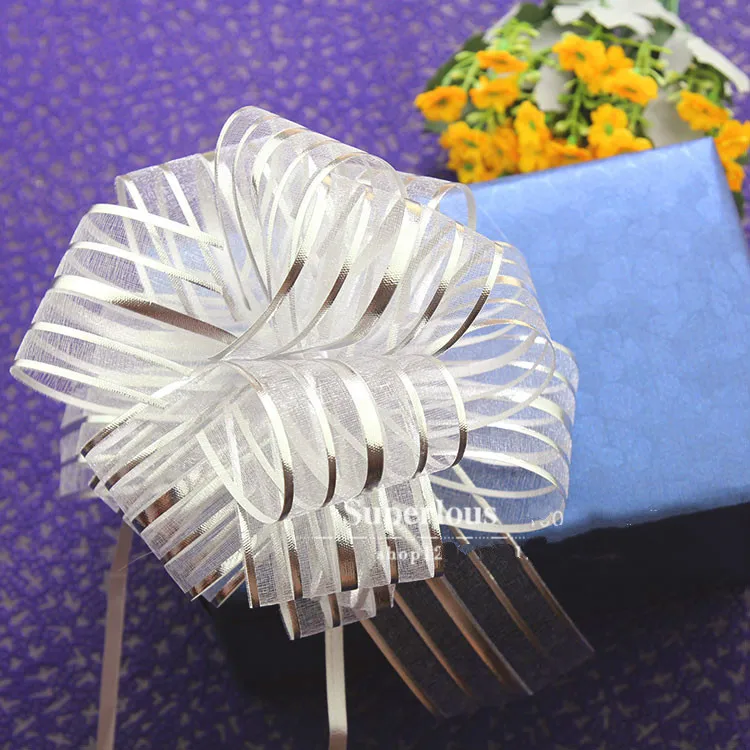 50 Pcs Large Size 5cm snow yarn Silver Pull Bow Wedding Car Room Decoration Halloween Christmas Gift Packing Wrapping Ribbons
50 Pcs Large Size 5cm snow yarn Silver Pull Bow Wedding Car Room Decoration Halloween Christmas Gift Packing Wrapping Ribbons