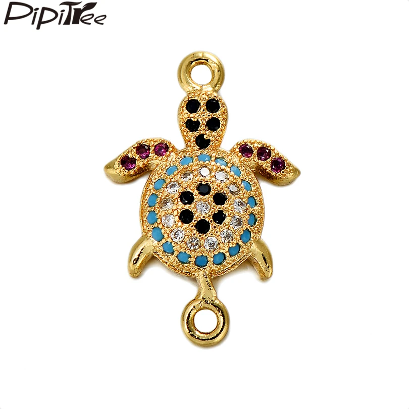 Pipitree Multi CZ Zircon Sea Turtle Charms Beads for Jewelry Making Copper Gold Color DIY Animal Bracelet Charms DIY Accessories
Pipitree Multi CZ Zircon Sea Turtle Charms Beads for Jewelry Making Copper Gold Color DIY Animal Bracelet Charms DIY Accessories