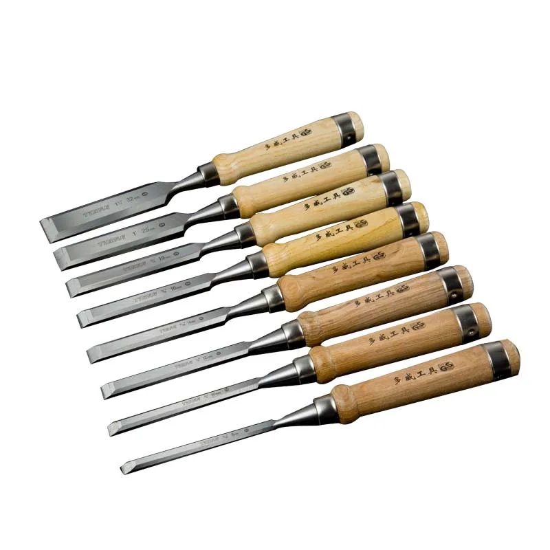 8pcs Mortising Chisel Tools Sets With Walnut Handle And Chrome Alloy Steel For Woodworking Utility Knife Engraving Tools
8pcs Mortising Chisel Tools Sets With Walnut Handle And Chrome Alloy Steel For Woodworking Utility Knife Engraving Tools