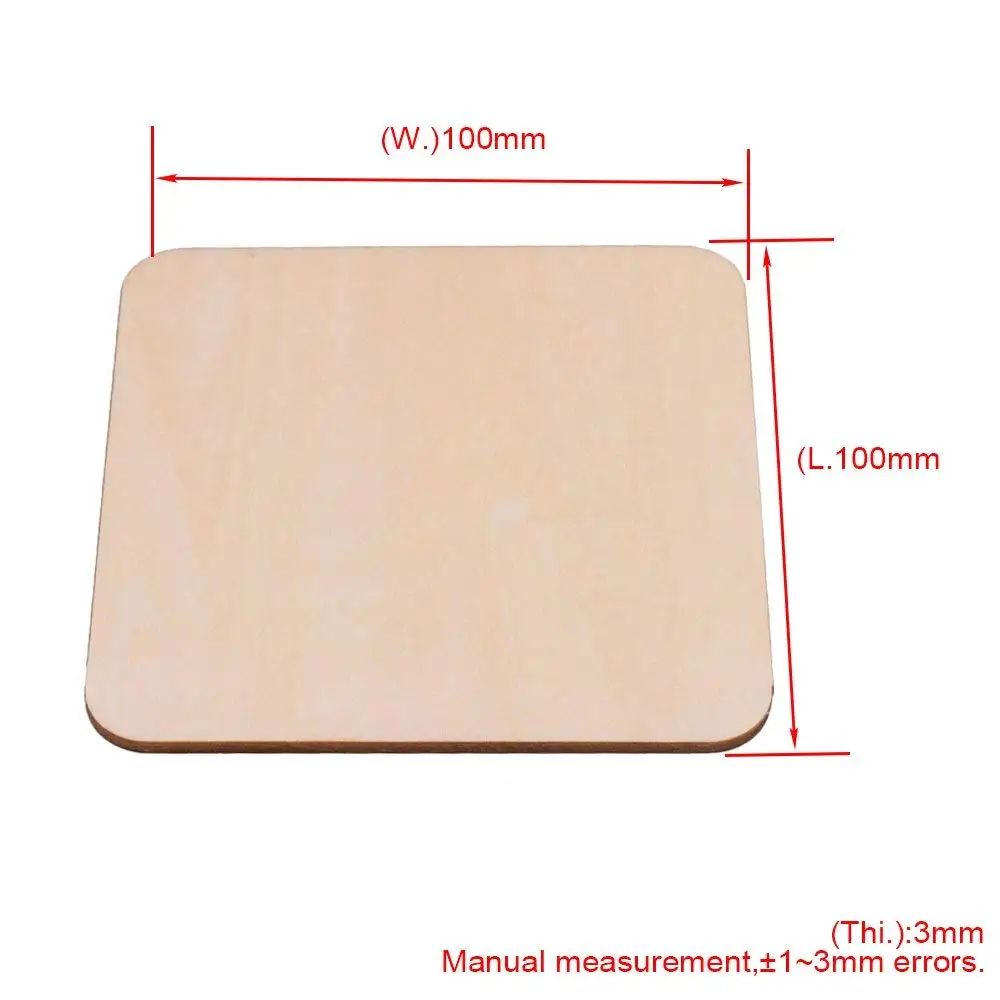 20Pcs 100x100mm Blank Round Corner Square Wooden Pieces Unfinished Unpainted Wood Sheets for Wood DIY Craft Carving Modeling
20Pcs 100x100mm Blank Round Corner Square Wooden Pieces Unfinished Unpainted Wood Sheets for Wood DIY Craft Carving Modeling