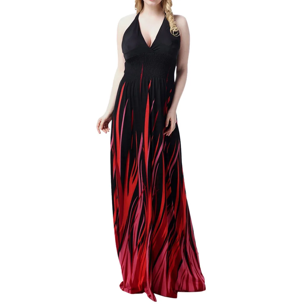 Long Summer Dress Women 2019 Party Plus Size Dress tshirt Halter Backless Sexy Vintage Jurken Dames Beach Sundress Boho 6xl 7xl
Long Summer Dress Women 2019 Party Plus Size Dress tshirt Halter Backless Sexy Vintage Jurken Dames Beach Sundress Boho 6xl 7xl