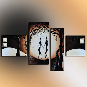 Modern Elegant Picture Abstract Figure Dear Lover Under Tree Hand Painted 4 Panel Landscape Oil Painting for Home Decor Unframed
Modern Elegant Picture Abstract Figure Dear Lover Under Tree Hand Painted 4 Panel Landscape Oil Painting for Home Decor Unframed