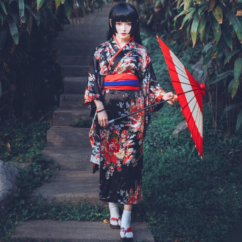 Japanese Vintage Geisha Dance Kimono Robe Gowns Halloween Cosplay Anime Costumes Sexy Flower Performance Dress Oversize S-3XL
Japanese Vintage Geisha Dance Kimono Robe Gowns Halloween Cosplay Anime Costumes Sexy Flower Performance Dress Oversize S-3XL